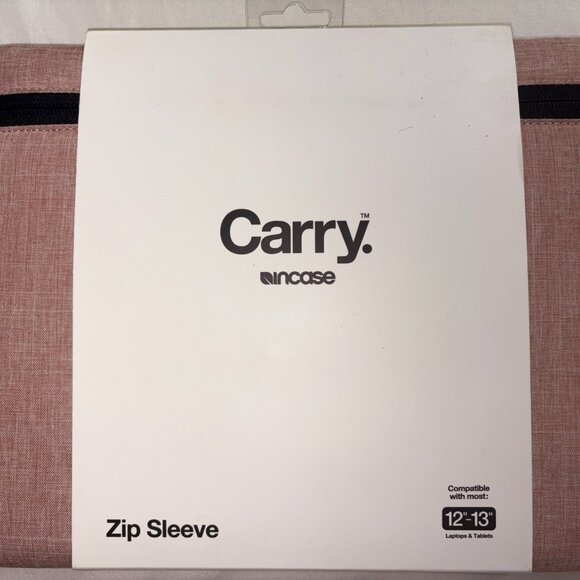 Incase Carry Zip Sleeve for 12”-13" Laptop Tablet- Blush Pink Travel Storage - Picture 1 of 4